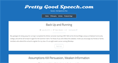 Desktop Screenshot of prettygoodspeech.com