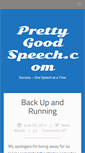 Mobile Screenshot of prettygoodspeech.com